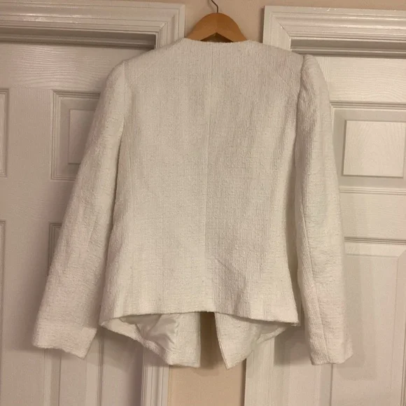 Express White Puff Shoulder Boucle Jacket - Picture 3 of 9